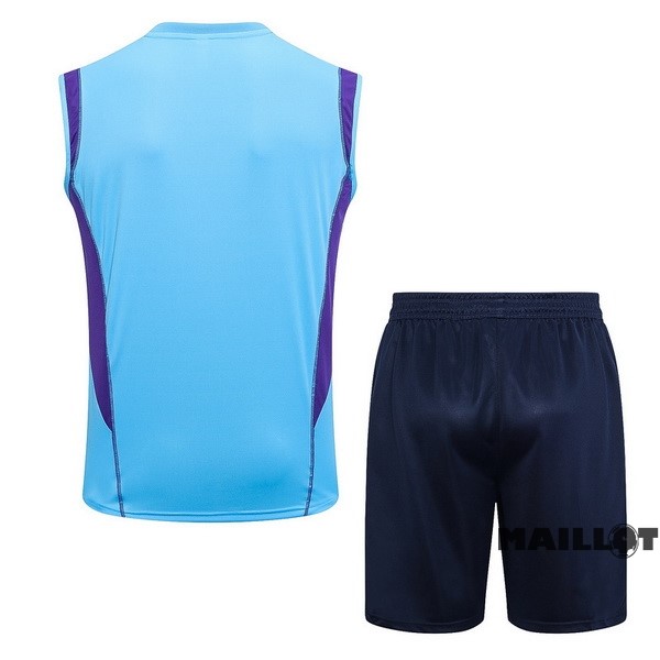 Foot Maillot Pas Cher Entrainement Sans Manches Ensemble Complet Argentine 2023 Bleu Clair