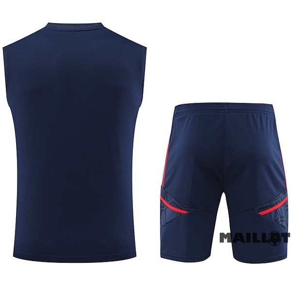 Foot Maillot Pas Cher Entrainement Sans Manches Ensemble Complet Arsenal 2023 2024 Bleu II Marine