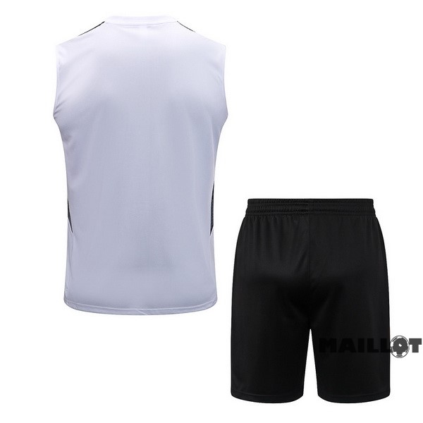 Foot Maillot Pas Cher Entrainement Sans Manches Ensemble Complet Bayern Múnich 2022 2023 Blanc Noir