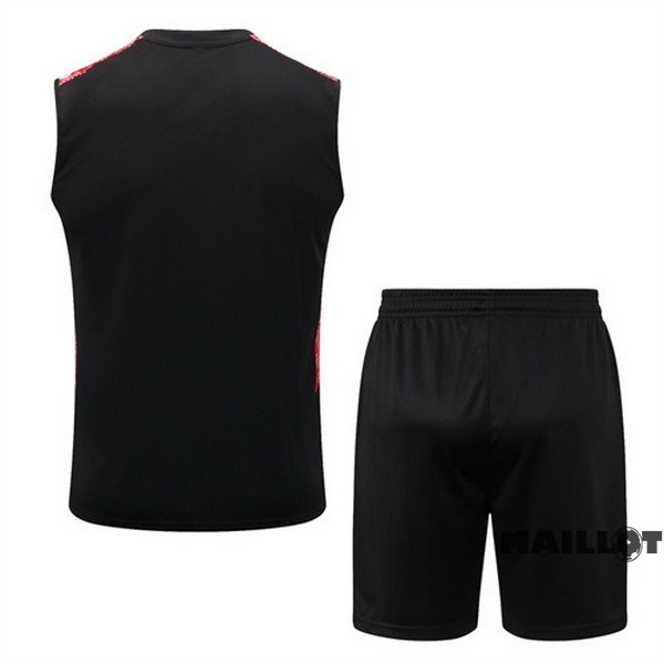 Foot Maillot Pas Cher Entrainement Sans Manches Ensemble Complet Bayern Múnich 2022 2023 Noir I Rouge
