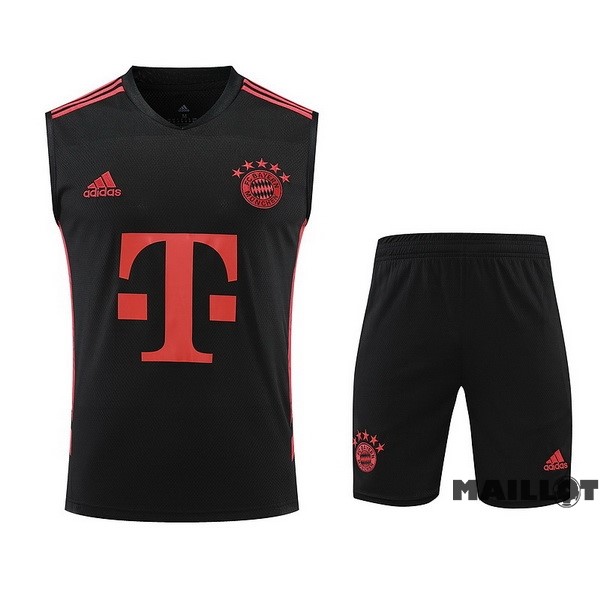 Foot Maillot Pas Cher Entrainement Sans Manches Ensemble Complet Bayern Múnich 2023 2024 Rouge Noir