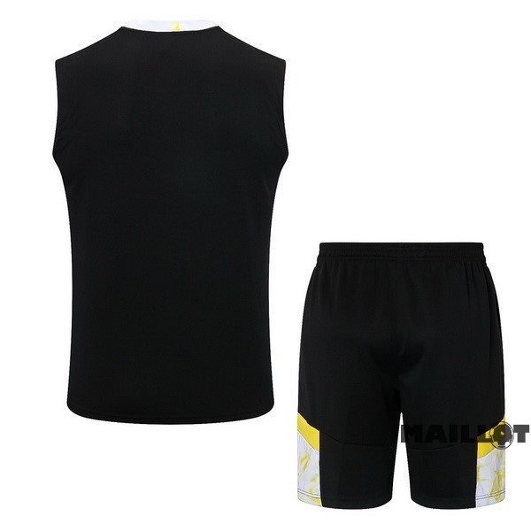 Foot Maillot Pas Cher Entrainement Sans Manches Ensemble Complet Borussia Dortmund 2022 2023 Jaune Noir