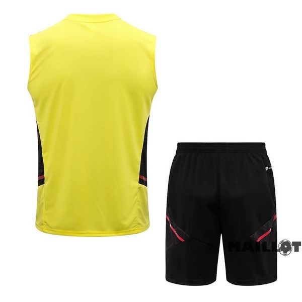 Foot Maillot Pas Cher Entrainement Sans Manches Ensemble Complet Flamengo 2022 2023 Jaune