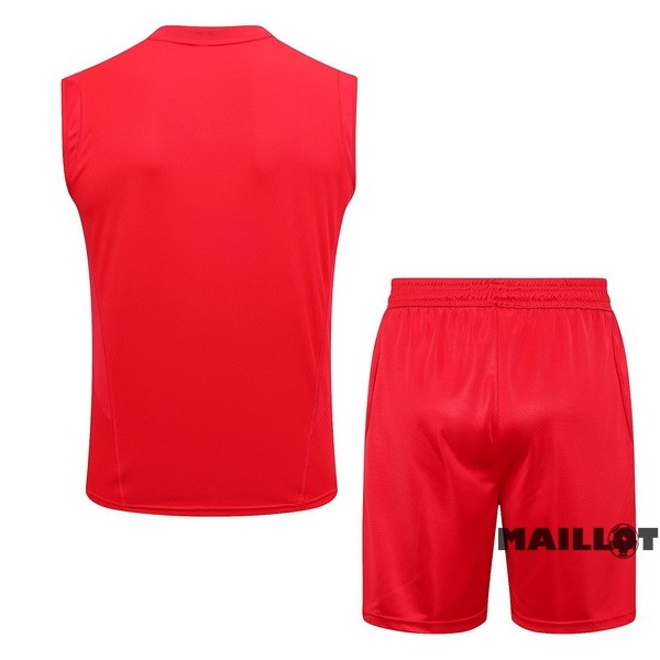 Foot Maillot Pas Cher Entrainement Sans Manches Ensemble Complet Flamengo 2023 2024 Rouge