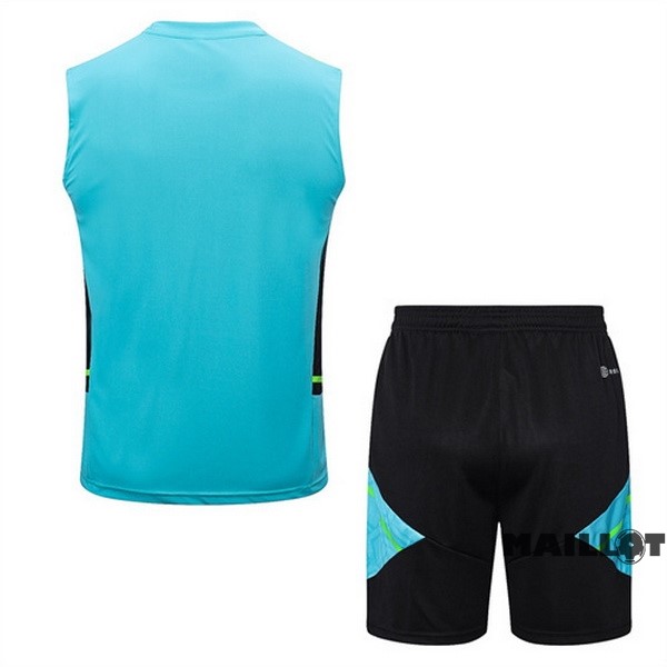 Foot Maillot Pas Cher Entrainement Sans Manches Ensemble Complet Juventus 2022 2023 Vert Noir