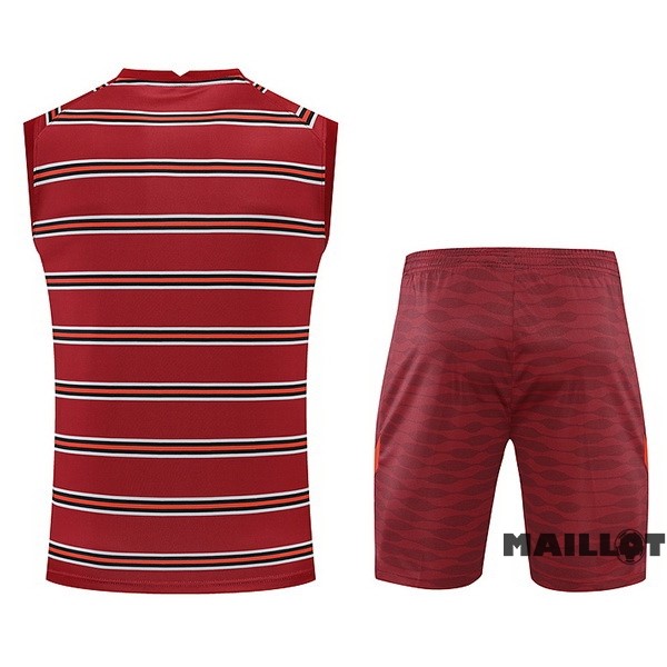 Foot Maillot Pas Cher Entrainement Sans Manches Ensemble Complet Liverpool 2022 2023 Rouge