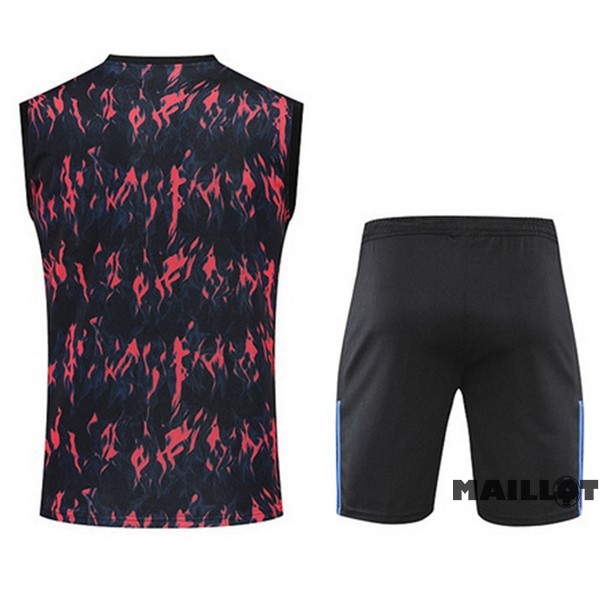 Foot Maillot Pas Cher Entrainement Sans Manches Ensemble Complet Manchester United 2022 2023 Rouge I Noir