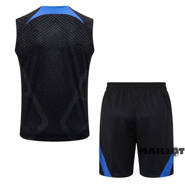 Foot Maillot Pas Cher Entrainement Sans Manches Ensemble Complet Paris Saint Germain 2022 2023 Noir I Bleu Rouge