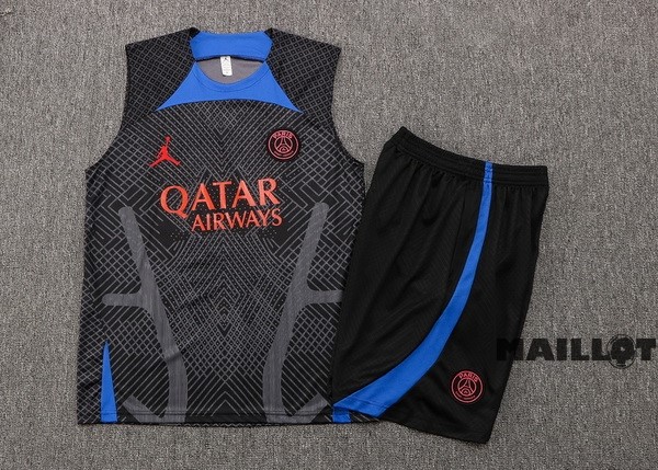 Foot Maillot Pas Cher Entrainement Sans Manches Ensemble Complet Paris Saint Germain 2022 2023 Noir I Bleu Rouge