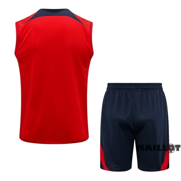 Foot Maillot Pas Cher Entrainement Sans Manches Ensemble Complet Paris Saint Germain 2022 2023 Rouge I Bleu