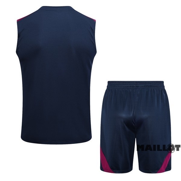 Foot Maillot Pas Cher Entrainement Sans Manches Ensemble Complet Paris Saint Germain 2023 2024 Bleu Marine