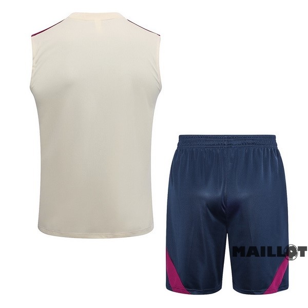 Foot Maillot Pas Cher Entrainement Sans Manches Ensemble Complet Paris Saint Germain 2023 2024 Jaune I Bleu
