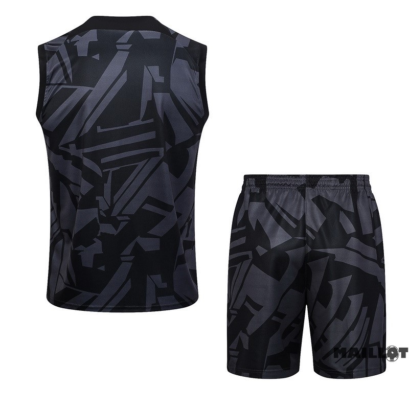 Foot Maillot Pas Cher Entrainement Sans Manches Ensemble Complet Paris Saint Germain 2023 2024 Noir I Gris