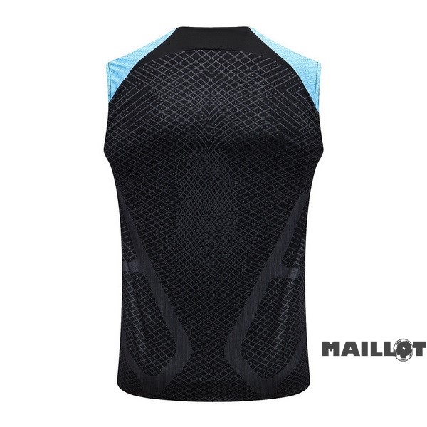 Foot Maillot Pas Cher Entrainement Sans Manches Inter Milán 2022 2023 Noir Bleu