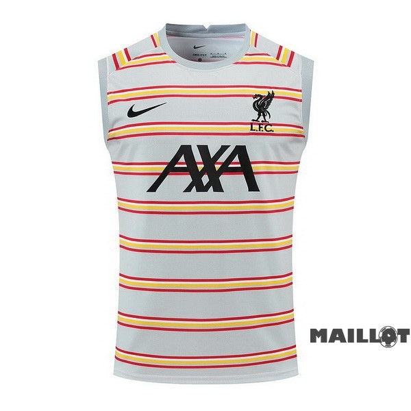 Foot Maillot Pas Cher Entrainement Sans Manches Liverpool 2022 2023 Gris Clair