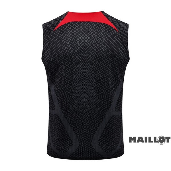 Foot Maillot Pas Cher Entrainement Sans Manches Liverpool 2022 2023 Noir Rouge