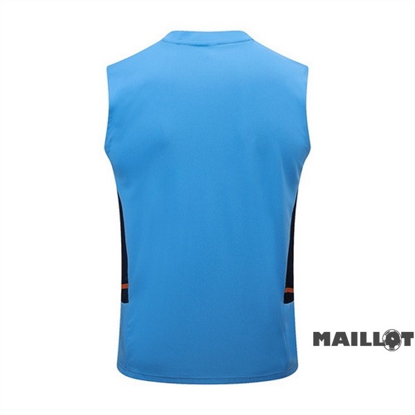 Foot Maillot Pas Cher Entrainement Sans Manches Manchester United 2022 2023 Bleu Clair