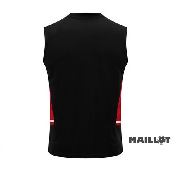 Foot Maillot Pas Cher Entrainement Sans Manches Manchester United 2022 2023 Noir Rouge