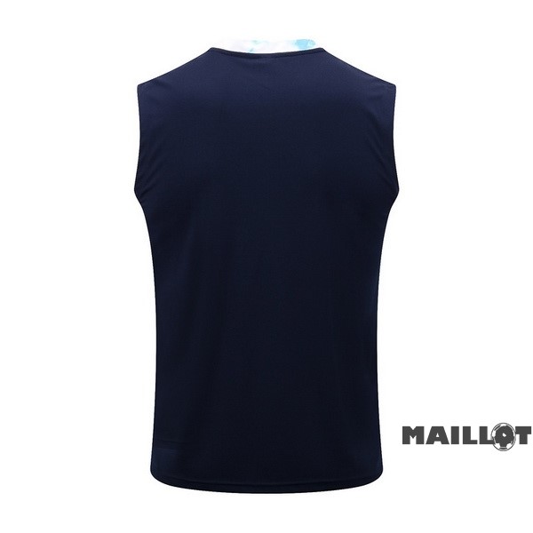 Foot Maillot Pas Cher Entrainement Sans Manches Marsella 2022 2023 Bleu Blanc