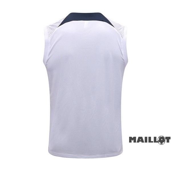 Foot Maillot Pas Cher Entrainement Sans Manches Paris Saint Germain 2022 2023 Blanc I Bleu