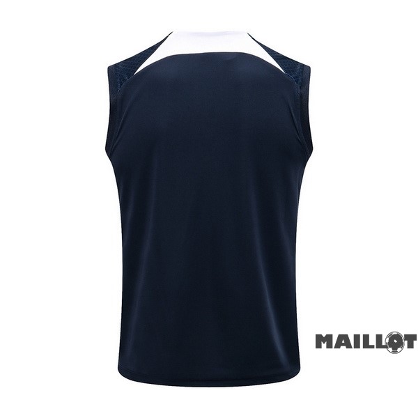 Foot Maillot Pas Cher Entrainement Sans Manches Paris Saint Germain 2022 2023 Bleu III Blanc
