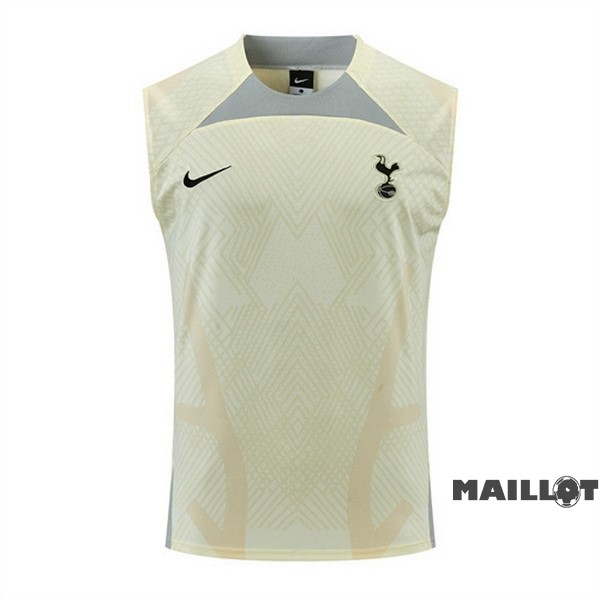 Foot Maillot Pas Cher Entrainement Sans Manches Tottenham Hotspur 2022 2023 Jaune