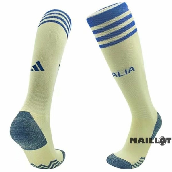 Foot Maillot Pas Cher Exterieur Chaussette Enfant Italie 2023 Blanc
