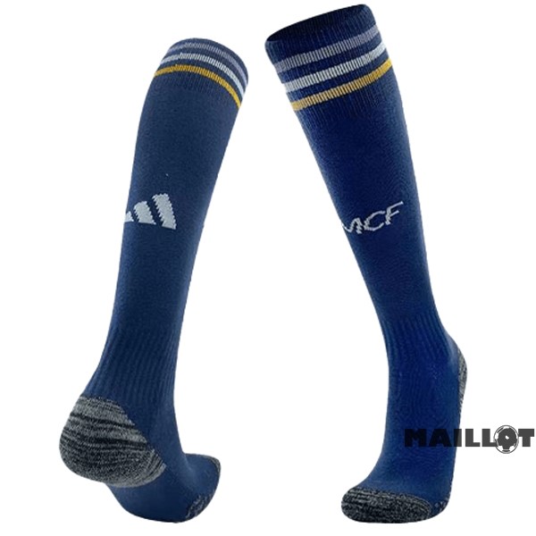 Foot Maillot Pas Cher Exterieur Chaussette Real Madrid 2023 2024 Bleu