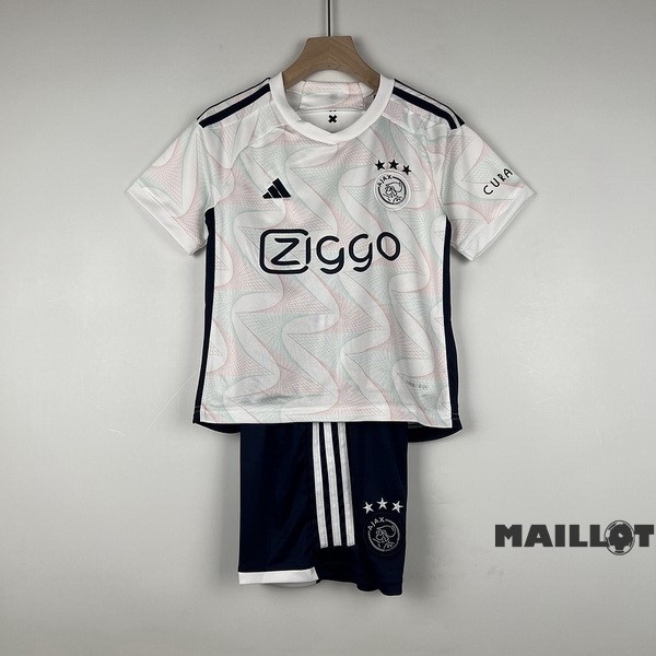 Foot Maillot Pas Cher Exterieur Conjunto De Enfant Ajax 2023 2024 Blanc