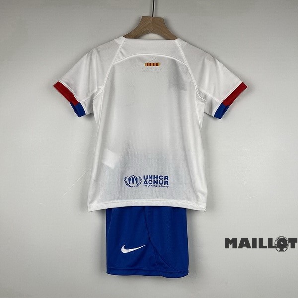 Foot Maillot Pas Cher Exterieur Conjunto De Enfant Barcelona 2023 2024 Blanc