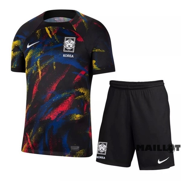 Foot Maillot Pas Cher Exterieur Conjunto De Enfant Corée 2022 Noir