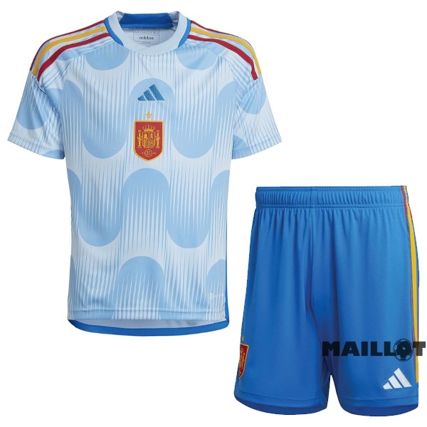 Foot Maillot Pas Cher Exterieur Conjunto De Enfant Espagne 2022 Bleu