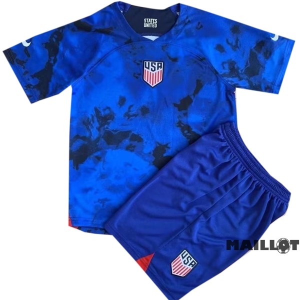 Foot Maillot Pas Cher Exterieur Conjunto De Enfant Estados Unidos 2022 Bleu