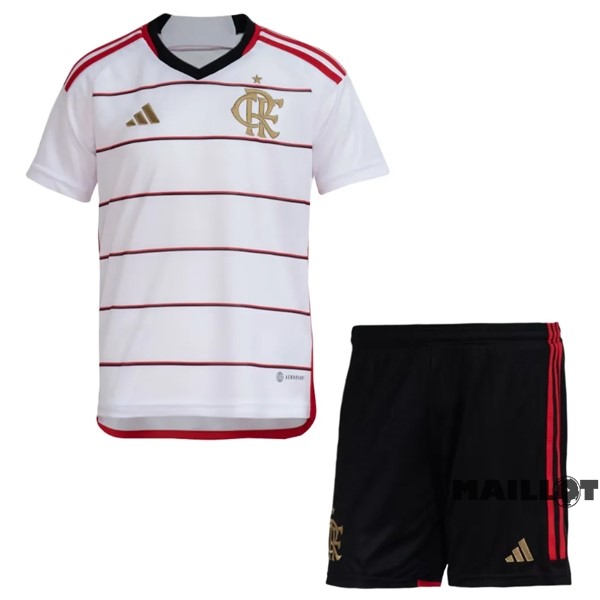 Foot Maillot Pas Cher Exterieur Conjunto De Enfant Flamengo 2023 2024 Blanc