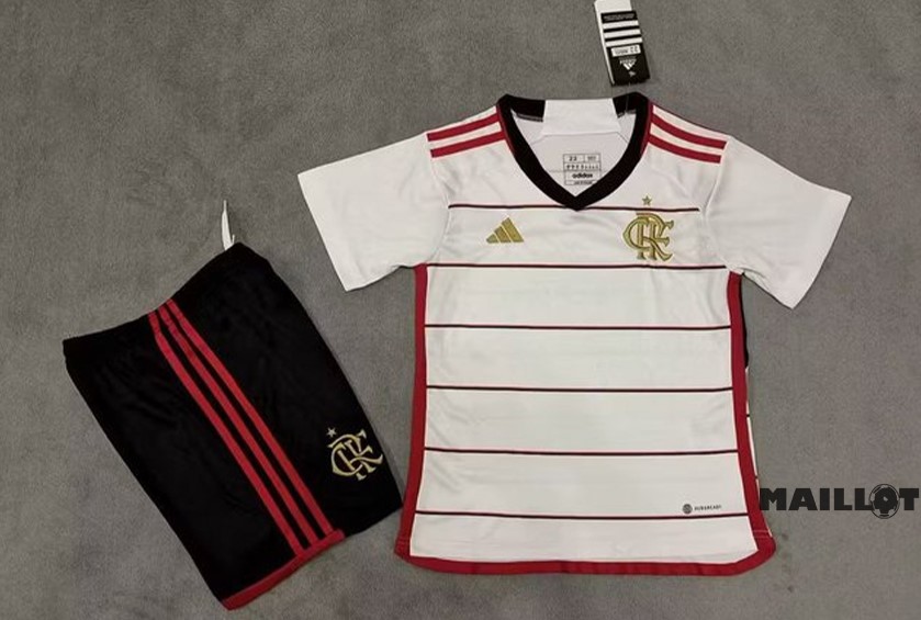 Foot Maillot Pas Cher Exterieur Conjunto De Enfant Flamengo 2023 2024 Blanc
