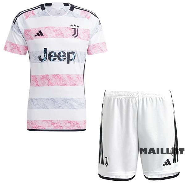 Foot Maillot Pas Cher Exterieur Conjunto De Enfant Juventus 2023 2024 Blanc