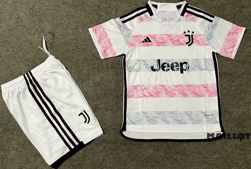 Foot Maillot Pas Cher Exterieur Conjunto De Enfant Juventus 2023 2024 Blanc