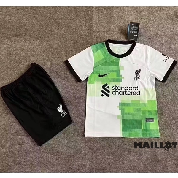 Foot Maillot Pas Cher Exterieur Conjunto De Enfant Liverpool 2023 2024 Vert