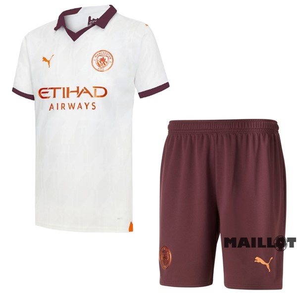 Foot Maillot Pas Cher Exterieur Conjunto De Enfant Manchester City 2023 2024 Jaune