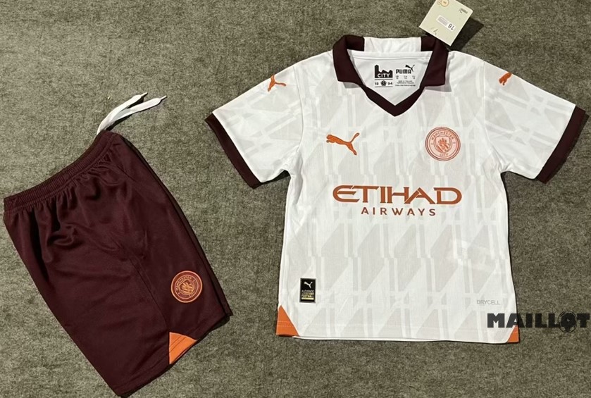 Foot Maillot Pas Cher Exterieur Conjunto De Enfant Manchester City 2023 2024 Jaune
