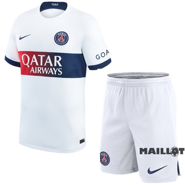 Foot Maillot Pas Cher Exterieur Conjunto De Enfant Paris Saint Germain Enfant 2023 2024 Blanc