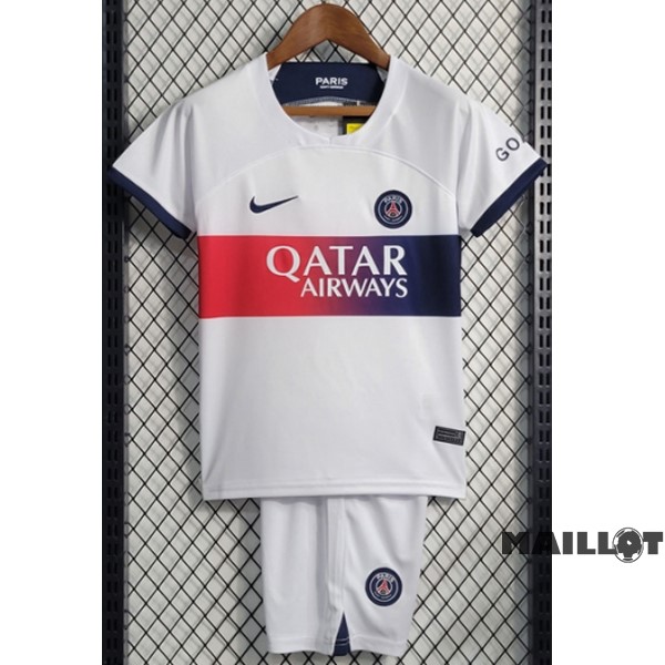 Foot Maillot Pas Cher Exterieur Conjunto De Enfant Paris Saint Germain Enfant 2023 2024 Blanc