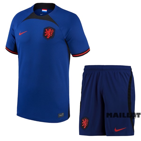 Foot Maillot Pas Cher Exterieur Conjunto De Enfant Pays Bas 2022 Bleu