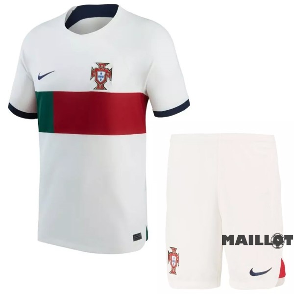 Foot Maillot Pas Cher Exterieur Conjunto De Enfant Portugal 2022 Blanc