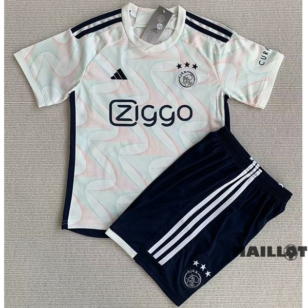 Foot Maillot Pas Cher Exterieur Conjunto De Homme Ajax 2023 2024 Blanc