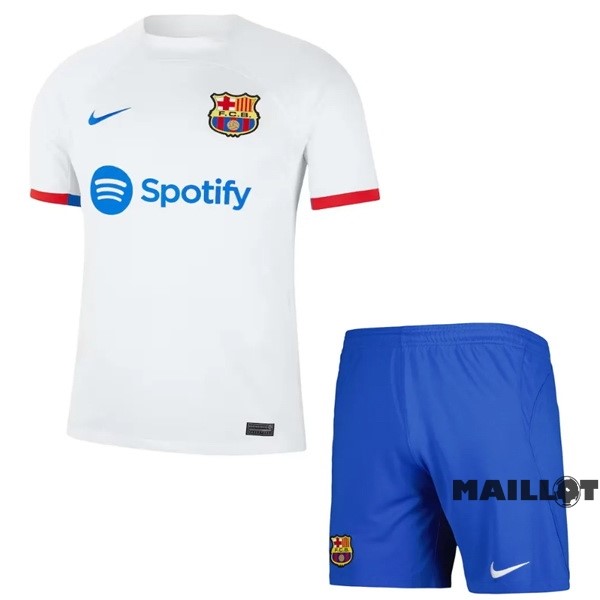 Foot Maillot Pas Cher Exterieur Conjunto De Homme Barcelona 2023 2024 Blanc