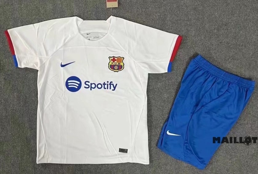Foot Maillot Pas Cher Exterieur Conjunto De Homme Barcelona 2023 2024 Blanc