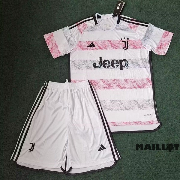 Foot Maillot Pas Cher Exterieur Conjunto De Homme Juventus 2023 2024 Blanc