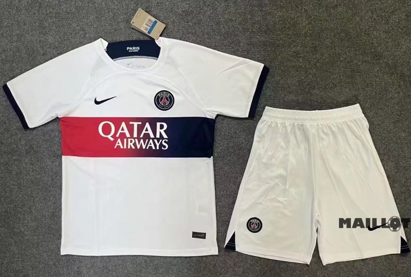 Foot Maillot Pas Cher Exterieur Conjunto De Homme Paris Saint Germain 2023 2024 Blanc
