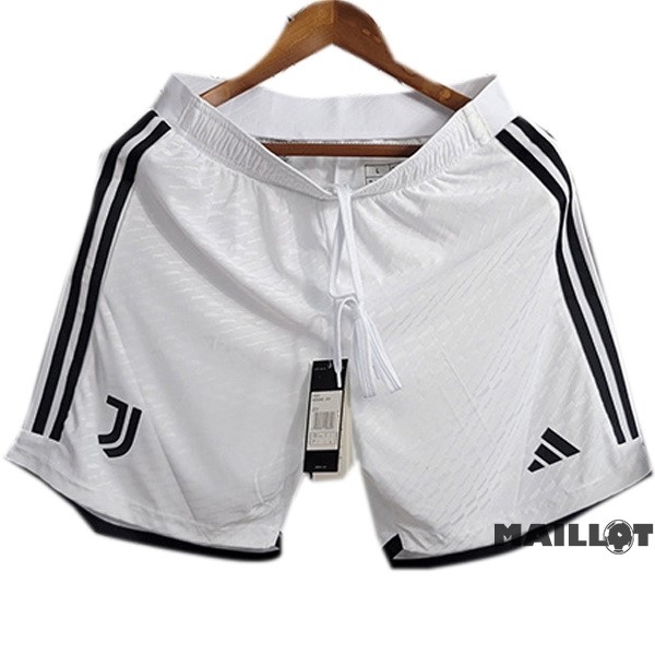 Foot Maillot Pas Cher Exterieur Joueurs Pantalon Juventus 2023 2024 Blanc